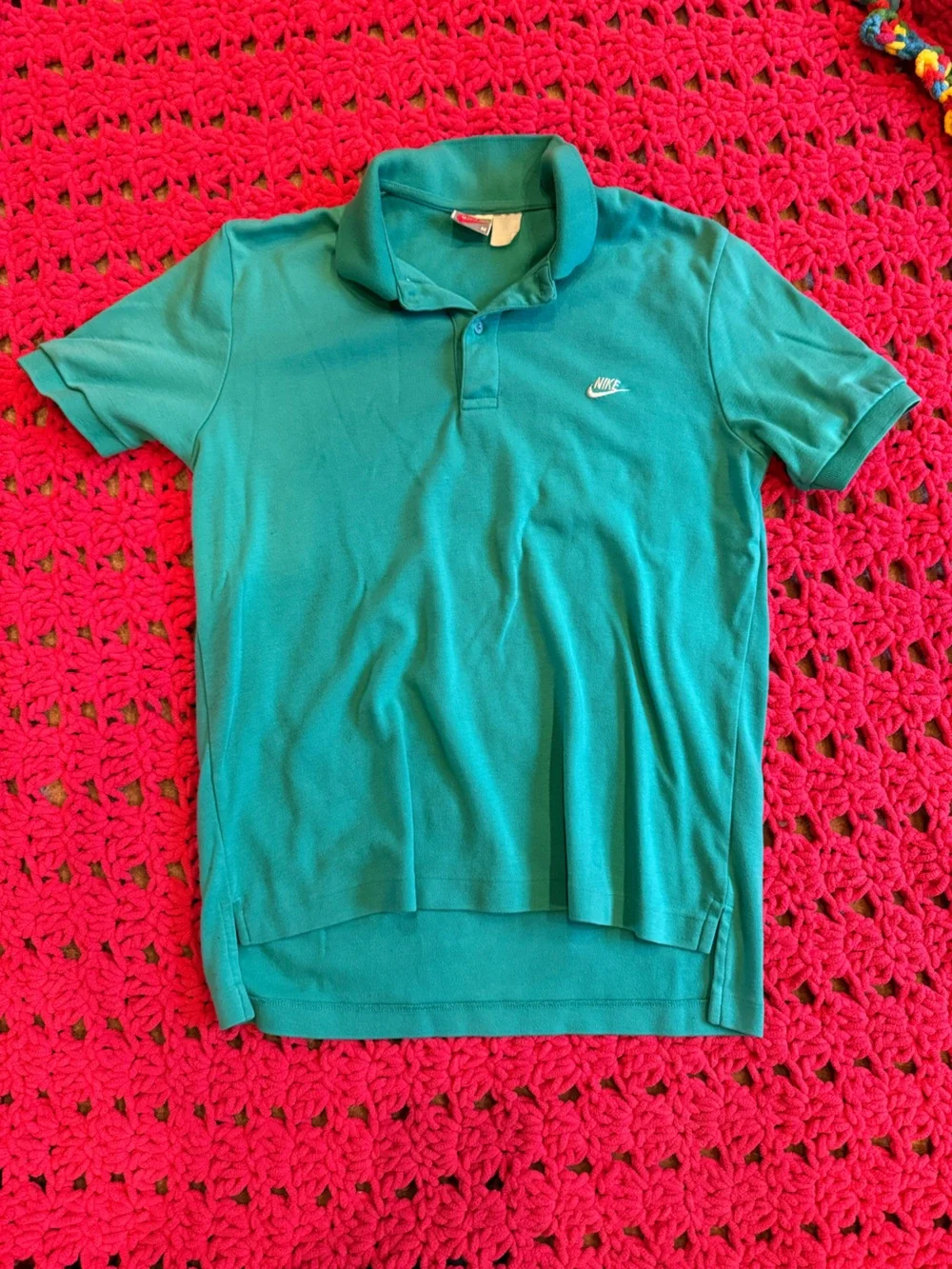 TWO Vintage Nike Men’s Polos Blue/Green (Medium)